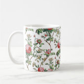 Eleganter Chic Vintag Pink Rose Floral Kaffeetasse (Links)