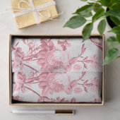 Eleganter Chic Vintag Pink Rose Floral Seidenpapier (Geschenk)