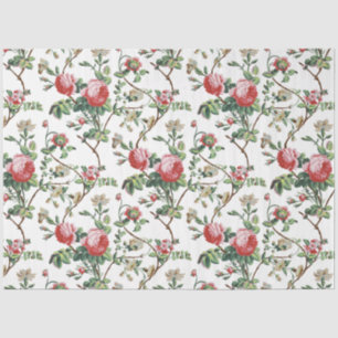 Eleganter Chic Vintag Pink Rose Floral Seidenpapier