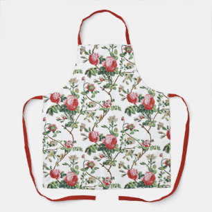 Eleganter Chic Vintage Rosa Rosenblüten Schürze
