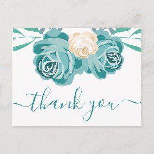 Eleganter Chic Watercolor blau Postkarte
