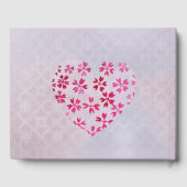 Eleganter Chic Wedding Modern Simple Lila Pink Gästebuch (Rückseite)