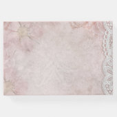 Eleganter Chic Wedding Modern Simple Pink and Gold Gästebuch (Rückseite)