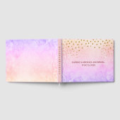 Eleganter Chic Wedding Modern Simple Pink and Gold Gästebuch (Voll)