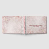 Eleganter Chic Wedding Modern Simple Pink Gästebuch (Voll)