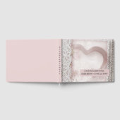 Eleganter Chic Wedding Modern Simple Pink Gästebuch (Voll)