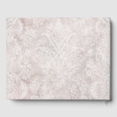 Eleganter Chic Wedding Modernes Einfaches Lila Gästebuch (Rückseite)