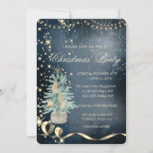Eleganter Chic Weihnachtsbaum, Weihnachtsfeier Par Einladung (Vorderseite)