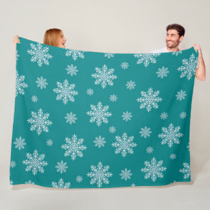 Eleganter Chic Winter Moderner Schnee Weihnachten Fleecedecke