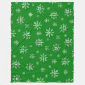 Eleganter Chic Winter Moderner Schnee Weihnachten Fleecedecke (Vorderseite)