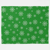 Eleganter Chic Winter Moderner Schnee Weihnachten Fleecedecke (Vorderseite (Horizontal))