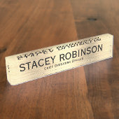 Eleganter Chief Operating Officer Namensplakette (Seite)