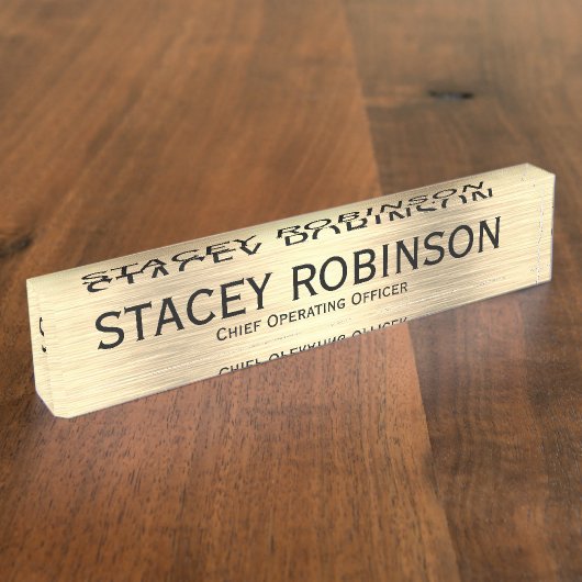 Eleganter Chief Operating Officer Namensplakette (Seite)