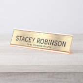 Eleganter Chief Operating Officer Schreibtischnamensplakette (Vorderseite )