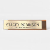 Eleganter Chief Operating Officer Schreibtischnamensplakette (Vorderseite )