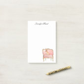 Eleganter Chihuahua-Hund Aquarell Notepad Post-it Klebezettel (Auf Schreibtisch)