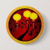 Eleganter chinesischer New Year Monkey mit Goldkla Button (Vorderseite)
