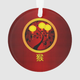 Eleganter chinesischer New Year Monkey mit Goldkla Ornament