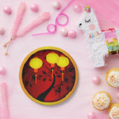 Eleganter chinesischer New Year Monkey mit Goldkla Pappteller (Party)