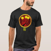 Eleganter chinesischer New Year Monkey mit Goldkla T-Shirt (Vorderseite)