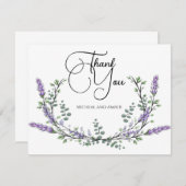 Eleganter chischer Lavendel Dankeskarte (Vorne/Hinten)
