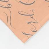 Eleganter Christlicher BLOSS DER GRÖSSE Peach Fleecedecke (Ecke)