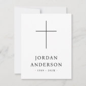 Eleganter Christlicher Name Datum der Beerdigung Dankeskarte (Vorderseite)