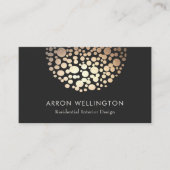 Eleganter Circle Gold Sphere Black Modern Visitenkarte (Vorderseite)