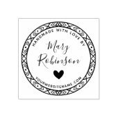 Eleganter Circle Individuelle Name mit Liebe handg Gummistempel (Prägung)