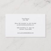 Eleganter Circle Motif White Visitenkarte (Rückseite)