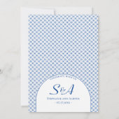 Eleganter Circle Seamless Muster Geometric Stylish Einladung (Rückseite)