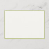 Eleganter Citrusgrüner Hochzeit QR-Code im Old-Mon Begleitkarte (Rückseite)