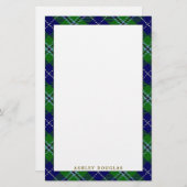 Eleganter Clan-DouglasTartan kariert Briefpapier (Vorne/Hinten)