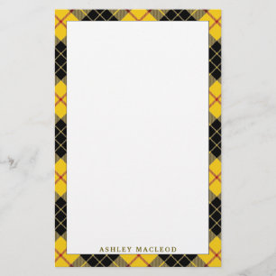 Eleganter Clan MacLeod von Lewis Tartan Kariert Briefpapier
