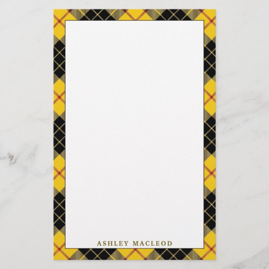 Eleganter Clan MacLeod von Lewis Tartan Kariert Briefpapier (Vorderseite)