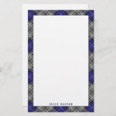 Eleganter Clan-NapierTartan kariert Briefpapier (Vorne/Hinten)