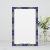 Eleganter Clan-NapierTartan kariert Briefpapier (Stehend Vorderseite)