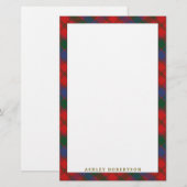 Eleganter ClanRobertsonTartan kariert Briefpapier (Vorne/Hinten)