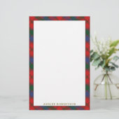 Eleganter ClanRobertsonTartan kariert Briefpapier (Stehend Vorderseite)