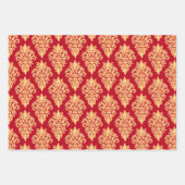 Eleganter Classic Damask Geschenkpapier Set (Vorderseite 3)