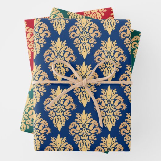 Eleganter Classic Damask Geschenkpapier Set (Beispiel)