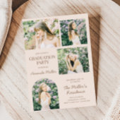 Eleganter Classic Foto Abschluss Einladung