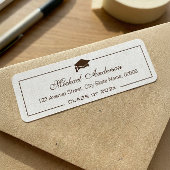 Eleganter Classic Ivory Linen Abschluss Graduate