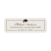 Eleganter Classic Ivory Linen Abschluss Graduate (Vorne)