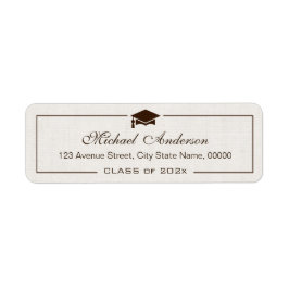 Eleganter Classic Ivory Linen Abschluss Graduate