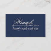 Eleganter Classic Navy Blue Pastry Koch Business C Visitenkarte (Vorderseite)