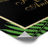Eleganter Classy Bracken Wedding Willkommen Poster (Ecke)