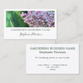 Eleganter Classy Lilac Custom Foto Green Gardener Visitenkarte (Vorne/Hinten)