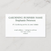 Eleganter Classy Lilac Custom Foto Green Gardener Visitenkarte (Rückseite)