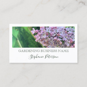 Eleganter Classy Lilac Custom Foto Green Gardener Visitenkarte